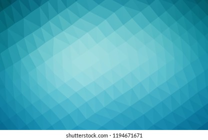 Dark BLUE vector low poly cover. Colorful illustration in abstract style with gradient. The template can be used as a background for cell phones.