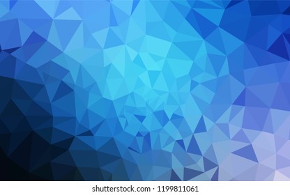 Dark BLUE vector low poly layout. Polygonal abstract illustration with gradient. New template for your brand book.