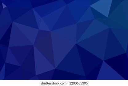 Dark BLUE vector low poly layout. Glitter abstract illustration with an elegant triangles. Brand new style for your business design.