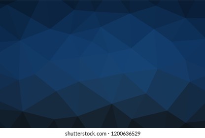 Dark BLUE vector low poly texture. Colorful abstract illustration with gradient. A completely new design for your business.