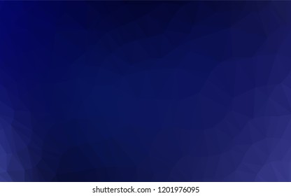 Dark BLUE vector low poly layout. A sample with polygonal shapes. Brand new design for your business.