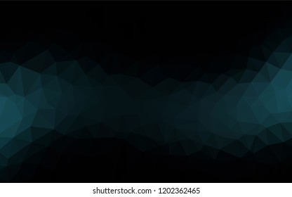 Dark BLUE vector low poly texture. Triangular geometric sample with gradient.  Brand new design for your business.