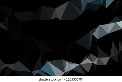 Dark BLUE vector low poly texture. Shining illustration, which consist of triangles. The best triangular design for your business.