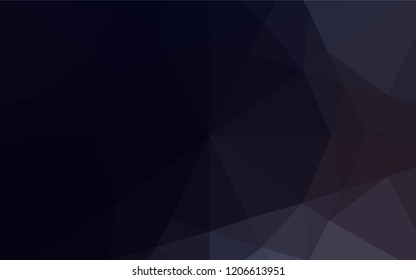 Dark BLUE vector low poly cover. Creative geometric illustration in Origami style with gradient. Brand new style for your business design.