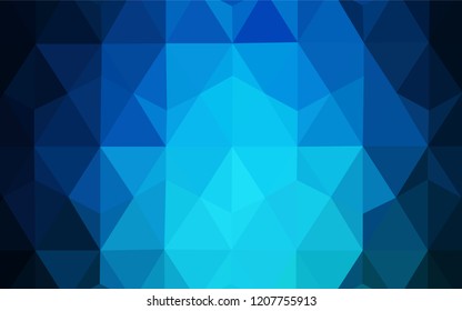 Dark BLUE vector low poly texture. A completely new color illustration in a polygonal style. Template for cell phone's backgrounds.