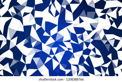 Dark BLUE vector low poly texture. Modern abstract illustration with triangles. Polygonal design for your web site.