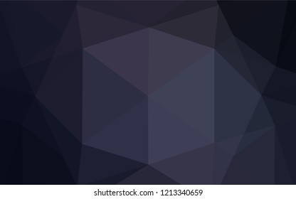 Dark BLUE vector low poly texture. Triangular geometric sample with gradient.  A completely new design for your business.