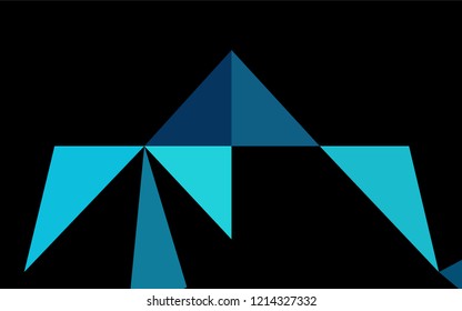 Dark BLUE vector low poly cover. An elegant bright illustration with gradient. The polygonal design can be used for your web site.