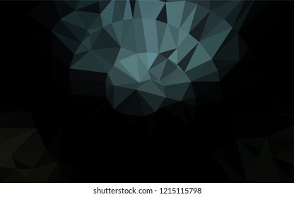 Dark BLUE vector low poly layout. Geometric illustration in Origami style with gradient.  The polygonal design can be used for your web site.