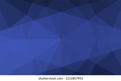 Dark BLUE vector low poly layout. Creative geometric illustration in Origami style with gradient. Brand new design for your business.