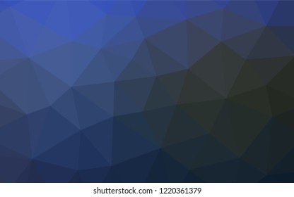 Dark BLUE vector low poly layout. Modern geometrical abstract illustration with gradient. The completely new template can be used for your brand book.