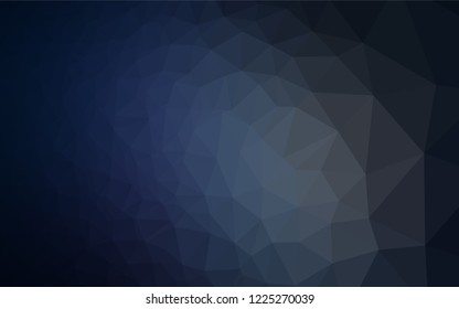 Dark BLUE vector low poly cover. Brand new colored illustration in blurry style with gradient. A completely new template for your business design.