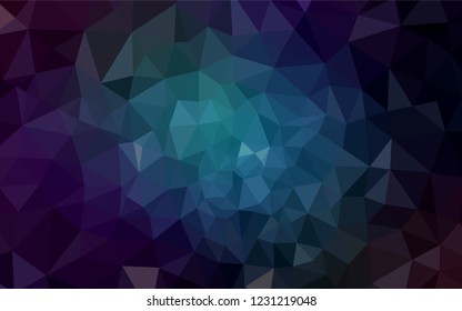 Dark BLUE vector low poly layout. Colorful illustration in abstract style with triangles. Pattern for a brand book's backdrop.