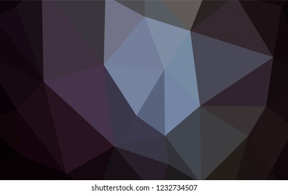 Dark BLUE vector low poly layout. Geometric illustration in Origami style with gradient.  Textured pattern for your backgrounds.