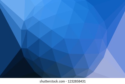 Dark BLUE vector low poly layout with a diamond. Abstract illustration with an elegant triangles. Completely new template for your banner.