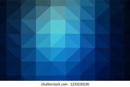 Dark BLUE vector low poly layout. Glitter abstract illustration with an elegant triangles. Pattern for a brand book's backdrop.