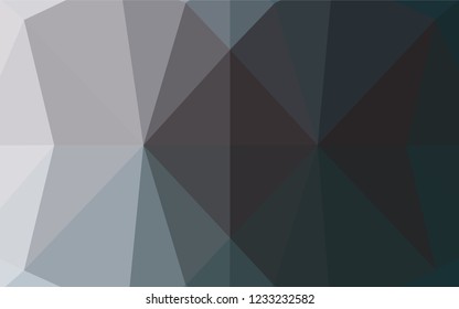 Dark BLUE vector low poly cover. Shining illustration, which consist of triangles. The elegant pattern can be used as part of a brand book.
