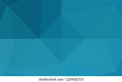 Dark BLUE vector low poly layout. Geometric illustration in Origami style with gradient.  The elegant pattern can be used as part of a brand book.