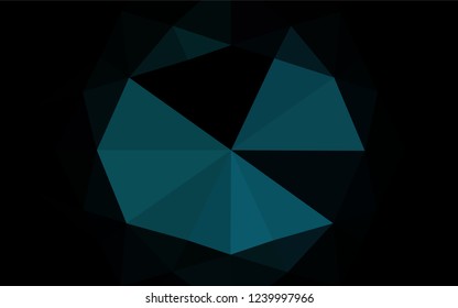Dark BLUE vector low poly layout. Creative illustration in halftone style with gradient. A completely new template for your business design.