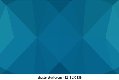 Dark BLUE vector low poly texture. Creative illustration in halftone style with gradient. The textured pattern can be used for background.