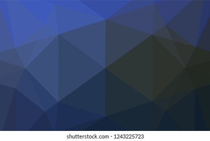 Dark BLUE vector low poly texture. Shining colored illustration in a Brand new style. Brand new design for your business.