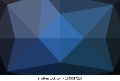 Dark BLUE vector low poly cover. Glitter abstract illustration with an elegant design. A completely new template for your business design.