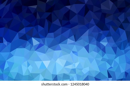 Dark BLUE vector low poly layout. Modern abstract illustration with triangles. Polygonal design for your web site.