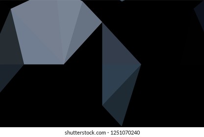 Dark BLUE vector low poly cover. Creative geometric illustration in Origami style with gradient. A completely new template for your business design.