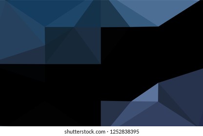Dark BLUE vector low poly layout. A completely new color illustration in a vague style. A completely new template for your business design.