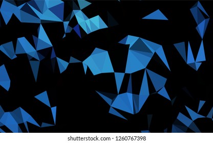 Dark BLUE vector low poly texture. Modern geometrical abstract illustration with gradient. A new texture for your design.