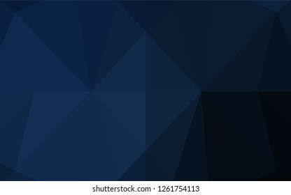 Dark BLUE vector low poly layout. Colorful illustration in abstract style with gradient. The polygonal design can be used for your web site.