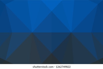 Dark BLUE vector low poly texture. Creative illustration in halftone style with gradient. The completely new template can be used for your brand book.