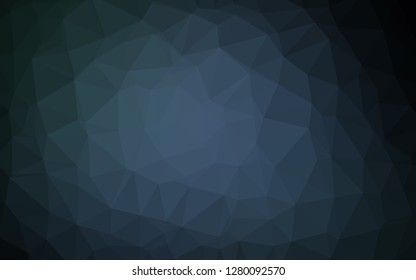 Dark BLUE vector low poly cover. An elegant bright illustration with gradient. Brand new design for your business.