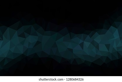Dark BLUE vector low poly texture. Polygonal abstract illustration with gradient. Template for cell phone's backgrounds.