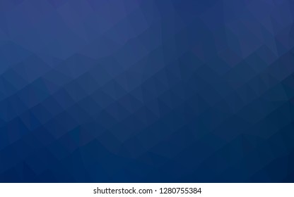 Dark BLUE vector low poly texture. Geometric illustration in Origami style with gradient. Template for a cell phone background.