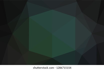 Dark BLUE vector low poly cover. Colorful abstract illustration with gradient. Brand new design for your business.