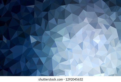 Dark BLUE vector low poly layout. Creative geometric illustration in Origami style with gradient. A completely new design for your leaflet.