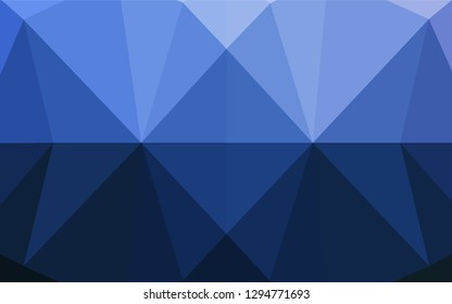 Dark BLUE vector low poly texture. Glitter abstract illustration with an elegant design. Brand new style for your business design.