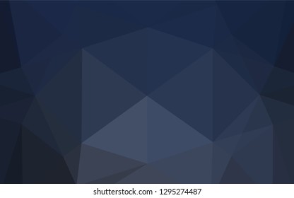 Dark BLUE vector low poly layout. A sample with polygonal shapes. A completely new template for your business design.