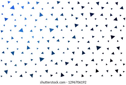 DARK BLUE vector  low poly layout. Shining polygonal illustration, which consist of triangles. Template for cell phone's backgrounds.