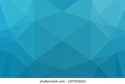 Dark BLUE vector low poly texture. Creative geometric illustration in Origami style with gradient. The template can be used as a background for cell phones.