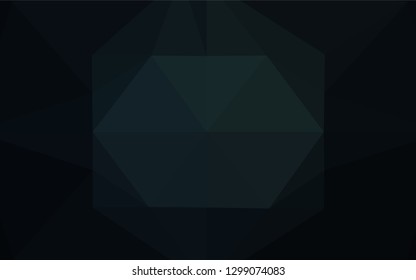 Dark BLUE vector low poly layout. Creative geometric illustration in Origami style with gradient. A completely new design for your business.