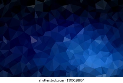 Dark BLUE vector low poly layout. Polygonal abstract illustration with gradient. Textured pattern for your backgrounds.