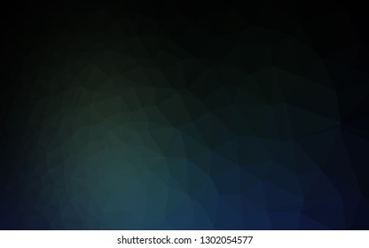 Dark BLUE vector low poly cover. Colorful illustration in abstract style with gradient. Completely new template for your business design.