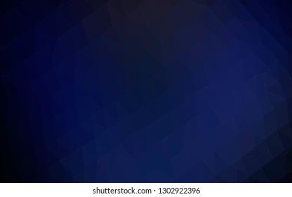 Dark BLUE vector low poly layout. Colorful abstract illustration with gradient. New texture for your design.