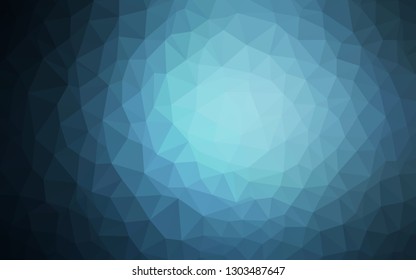 Dark BLUE vector low poly layout. A sample with polygonal shapes. Polygonal design for your web site.