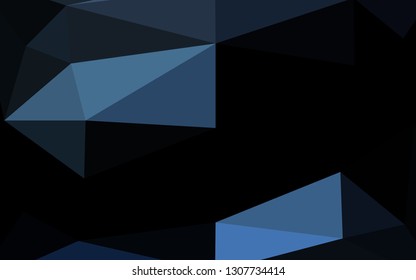 Dark BLUE vector low poly cover. Colorful abstract illustration with gradient. Elegant pattern for a brand book.