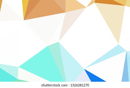 Dark BLUE vector low poly cover. Glitter abstract illustration with an elegant triangles. Best triangular design for your business.