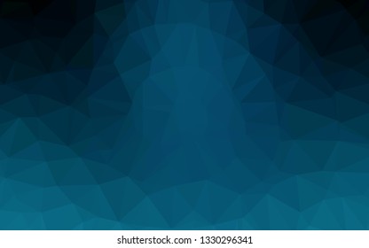 Dark BLUE vector low poly texture. Modern geometrical abstract illustration with gradient. The best triangular design for your business.