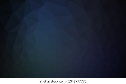 Dark BLUE vector low poly layout. Brand new colorful illustration in with gradient. Brand new style for your business design.